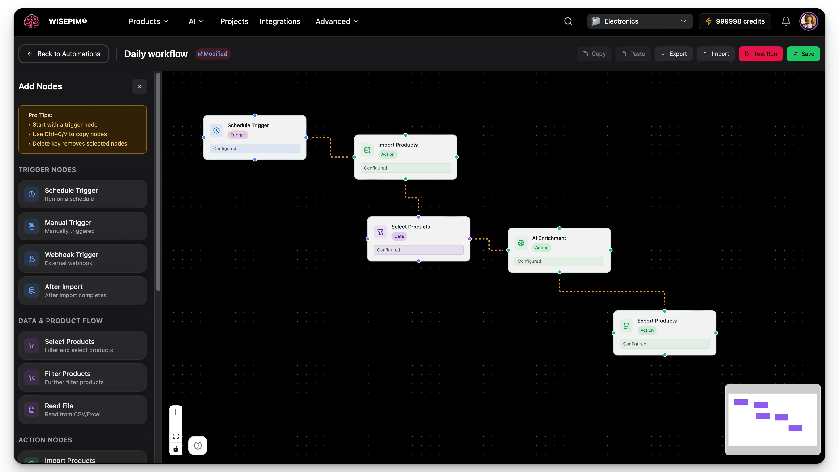 WISEPIM Automation Builder